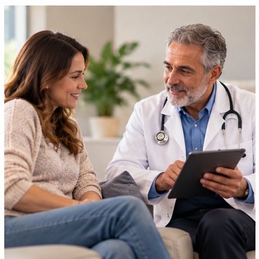 ivig-therapy-explained-sq Physician discussing IVIG immunoglobulin therapy with a patient